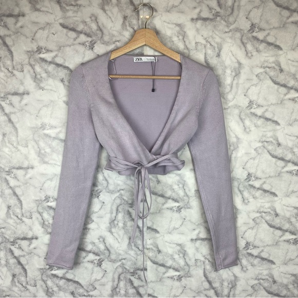Zara Sweaters - NWOT Cropped Zara Wrap Sweater